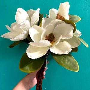 Pier 1 - Faux Bunch of Magnolias - Three full bloom Two Buds